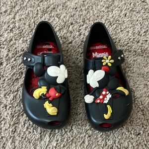Mini Melissa Kids' Black Minnie Mouse Shoes